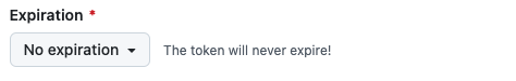 Token Expiration Setting
